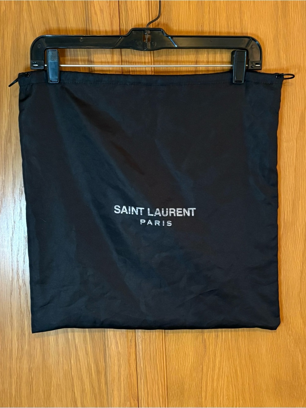 Saint Laurent Black Drawstring Dust Bag Protector Double Lined
